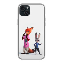 Силіконовий чохол з принтом Зоотрополіс для iPhone 15 Plus – Джуді і Нік