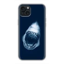 Силіконовий бампер з картинкою звірів для iPhone 15 Plus (Пащу Акули)