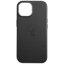 Кожаный чехол Leather Case (AAA) with MagSafe and Animation для Apple iPhone 15 Pro Max (6.7") – Black