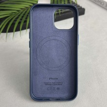 Шкіряний чохол Leather Case (AAA) with MagSafe and Animation для Apple iPhone 15 Pro Max (6.7") – Blue