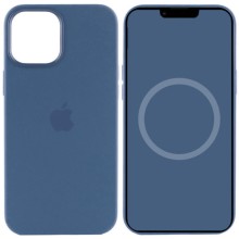 Чохол Silicone case (AAA) full with Magsafe and Animation для Apple iPhone 15 Pro Max (6.7") (Синій)