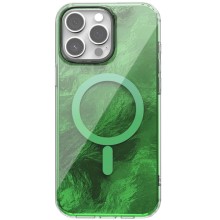 Чехол TPU Shiny Mountain (MagFit) для Apple iPhone 15 Pro Max (6.7") – Зеленый