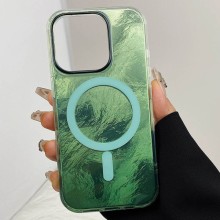 Чехол TPU Shiny Mountain (MagFit) для Apple iPhone 15 Pro Max (6.7") – Зеленый