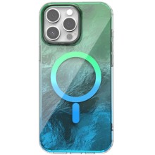 Чехол TPU Shiny Mountain (MagFit) для Apple iPhone 15 Pro Max (6.7") – Зеленый