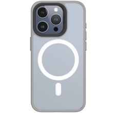 TPU+PC чохол Blueo Skin Friendly Frosted with MagSafe для Apple iPhone 15 Pro Max (6.7") – Сірий