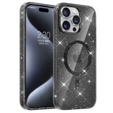 Чехол TPU Eclipse Sparkle (MagFit) для Apple iPhone 15 Pro Max (6.7") – Черный