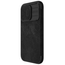 Кожаный чехол-книжка Nillkin Qin Pro Camshield для Apple iPhone 15 Pro Max (6.7") – Черный