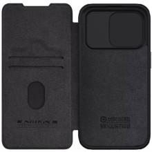 Кожаный чехол-книжка Nillkin Qin Pro Camshield для Apple iPhone 15 Pro Max (6.7") – Черный