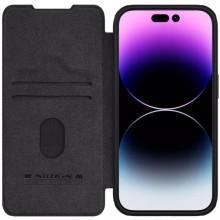 Кожаный чехол-книжка Nillkin Qin Pro Camshield для Apple iPhone 15 Pro Max (6.7") – Черный