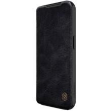Кожаный чехол-книжка Nillkin Qin Pro Camshield для Apple iPhone 15 Pro Max (6.7") – Черный