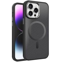 Чехол TPU+PC Carbon Mirage with MagSafe для Apple iPhone 15 Pro Max (6.7") – Черный