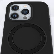 Чехол Silicone Case Full Protective NO LOGO with Ring для Apple iPhone 15 Pro Max (6.7") – Черный