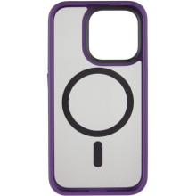 TPU+PC чехол Metal Buttons with MagSafe для Apple iPhone 15 Pro Max (6.7") – Темно-Фиолетовый