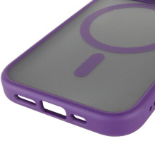 TPU+PC чехол Metal Buttons with MagSafe для Apple iPhone 15 Pro Max (6.7") – Темно-Фиолетовый