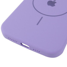 Чехол Silicone Case Full Protective (AA) V2 with MagSafe для Apple iPhone 15 Pro Max (6.7") – Сиреневый