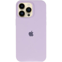 Чохол Silicone Case (AA) Logo with MagSafe для Apple iPhone 15 Pro Max (6.7") – Бузковий