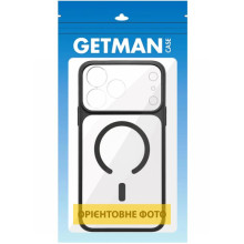 Чехол TPU+PC GETMAN Moon Clear with MagSafe для Apple iPhone 15 Pro Max (6.7") – Черный