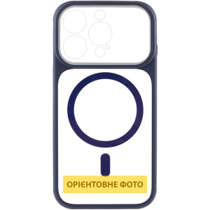 Чохол TPU+PC GETMAN Moon Clear with MagSafe для Apple iPhone 15 Pro Max (6.7") – Blue