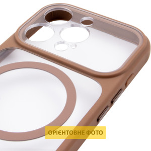 Чохол TPU+PC GETMAN Moon Clear with MagSafe для Apple iPhone 15 Pro Max (6.7") – Brown