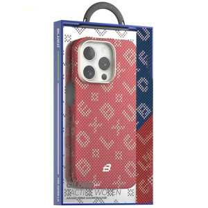 TPU+PC чехол Blueo Gilded Tactile Woven with MagSafe для Apple iPhone 15 Pro Max (6.7") – Красный