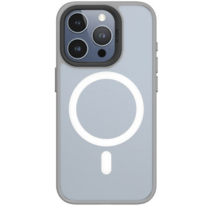 TPU+PC чехол Blueo Skin Friendly Frosted with MagSafe для Apple iPhone 15 Pro Max (6.7") (Серый)