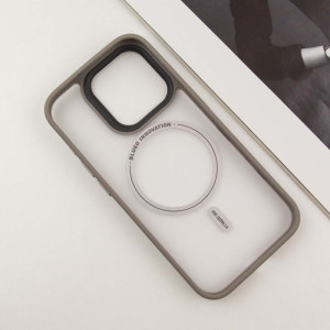 TPU+PC чехол Blueo Skin Friendly Frosted with MagSafe для Apple iPhone 15 Pro Max (6.7") – Серый