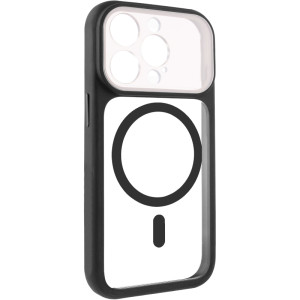 Чехол TPU+PC GETMAN Moon Clear with MagSafe для Apple iPhone 15 Pro Max (6.7") – Черный