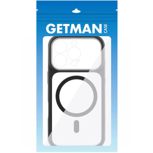 Чехол TPU+PC GETMAN Moon Clear with MagSafe для Apple iPhone 15 Pro Max (6.7") – Черный
