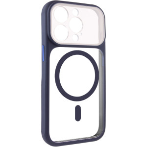 Чехол TPU+PC GETMAN Moon Clear with MagSafe для Apple iPhone 15 Pro Max (6.7") – Blue