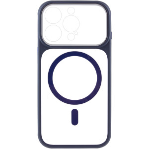 Чехол TPU+PC GETMAN Moon Clear with MagSafe для Apple iPhone 15 Pro Max (6.7") – Blue