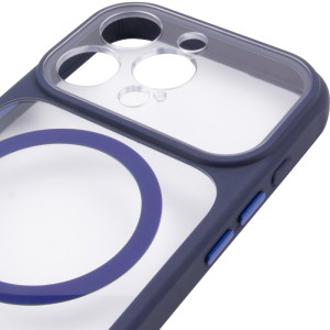 Чехол TPU+PC GETMAN Moon Clear with MagSafe для Apple iPhone 15 Pro Max (6.7") – Blue