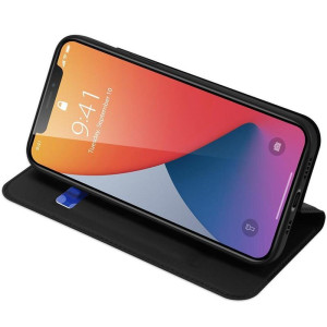 Чехол-книжка Dux Ducis с карманом для визиток для Apple iPhone 15 Pro Max (6.7") – Черный