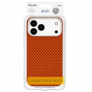 Чехол TPU+PC KVZV Triangular Pattern with Magnetic Fit для Apple iPhone 15 Pro Max (6.9") – Оранжевый