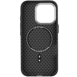 Чехол TPU+PC KVZV Triangular Pattern with Magnetic Fit для Apple iPhone 15 Pro Max (6.9") – Черный
