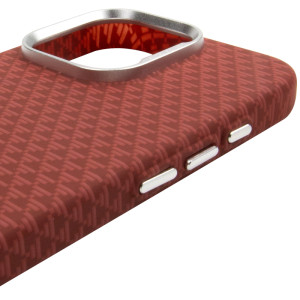 Чехол TPU+PC KVZV Triangular Pattern with Magnetic Fit для Apple iPhone 15 Pro Max (6.9") – Красный