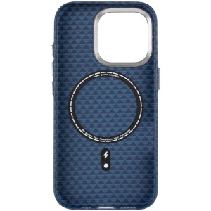 Чехол TPU+PC KVZV Triangular Pattern with Magnetic Fit для Apple iPhone 15 Pro Max (6.9") – Blue