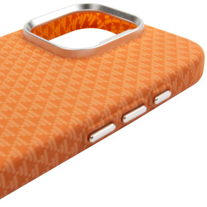 Чехол TPU+PC KVZV Triangular Pattern with Magnetic Fit для Apple iPhone 15 Pro Max (6.9") – Оранжевый