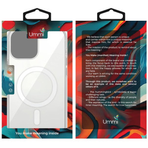 Чохол TPU Ummi transparent with Magnetic Fit для Apple iPhone 15 Pro Max (6.7") – Прозорий