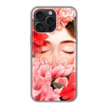 Чехлы (ART) Цветы на iPhone 15 Pro Max (VPrint) (Глаза в цветах)