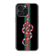 Чехлы Бренд GUCCI для iPhone 15 Pro Max – Змей Гуччи
