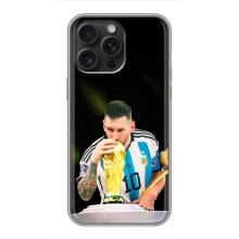 Чехлы для iPhone 15 Pro Max (Leo чемпион) (AlphaPrint) (Кубок Месси)