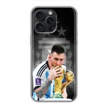 Чехлы для iPhone 15 Pro Max (Leo чемпион) (AlphaPrint) (Месси Чемпион)