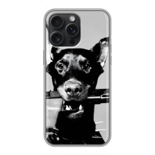Чехол ДОБЕРМАН для iPhone 15 Pro Max (Опасный доберман)