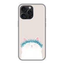 Чехол на тематику: Коты для iPhone 15 Pro Max (Белый котик)