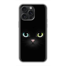 Чехол на тематику: Коты для iPhone 15 Pro Max (Черный Котик)