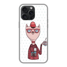 Чехол на тематику: Коты для iPhone 15 Pro Max (Кот аристократ)