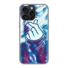 Чехол с принтом для iPhone 15 Pro Max (AlphaPrint - Знак сердечка) – Радужное сердце