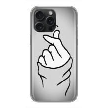 Чехол с принтом для iPhone 15 Pro Max (AlphaPrint - Знак сердечка) – Значок Love