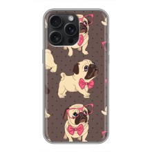 Чохол (ТПУ) Милі песики для iPhone 15 Pro Max (Песик Мопсікі)