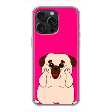 Чохол (ТПУ) Милі песики для iPhone 15 Pro Max (Веселий Мопсік)